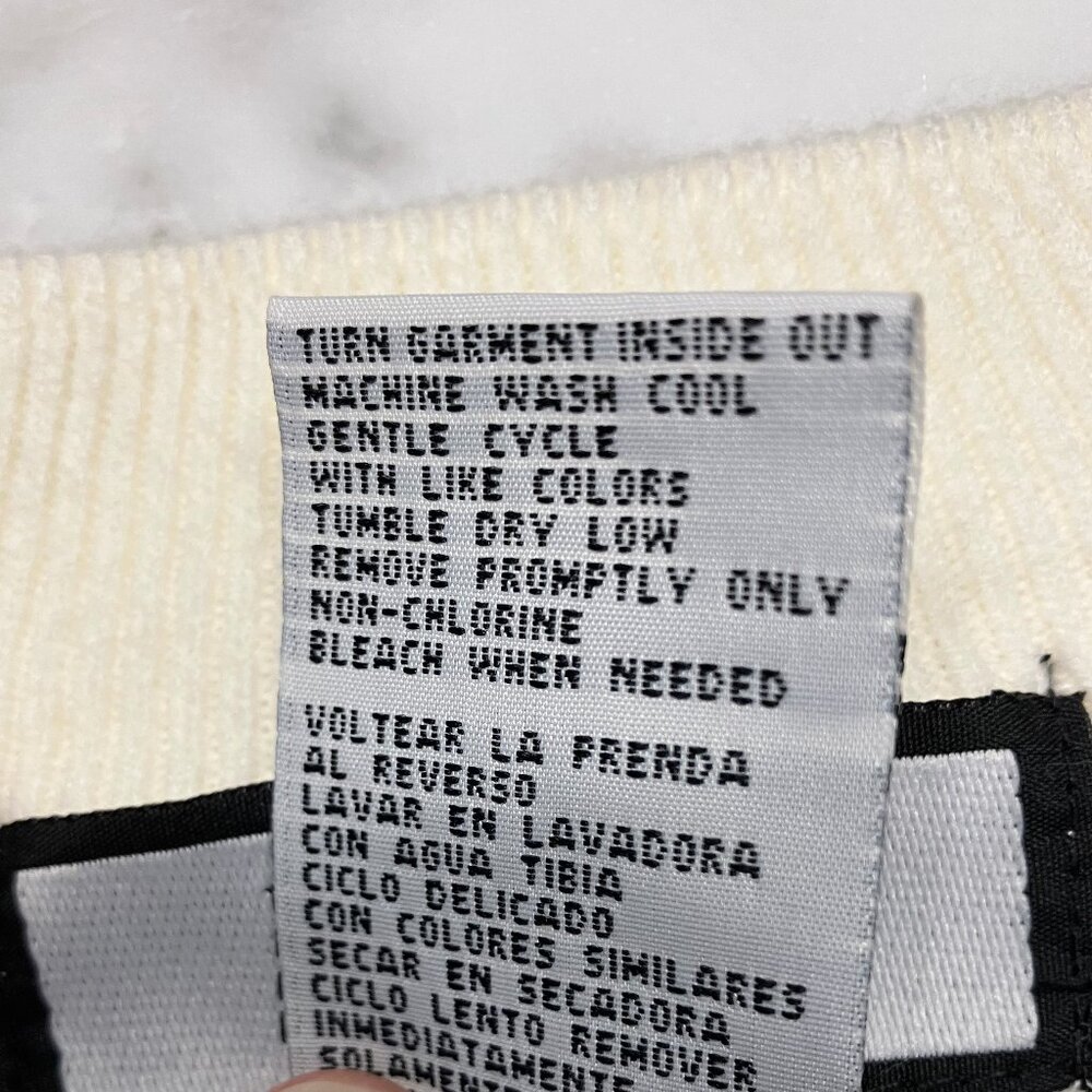 NWOT Bice Moch Turtleneck Ribbed Ivory Sweater Large🙂 - Picture 3 of 8